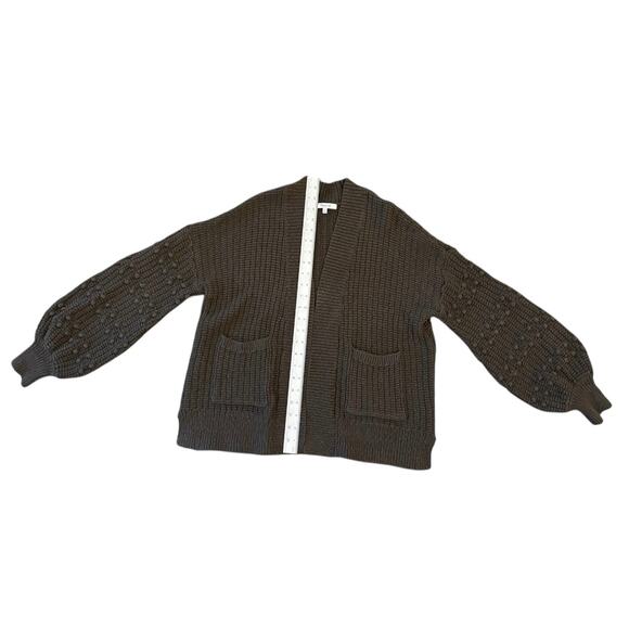 Madewell Chunky Bobble Knit Cardigan Sweater Green Relaxed Fit Boho Cabincore - Picture 7 of 13
